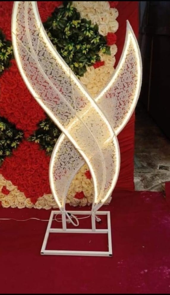 Decorative Wrought Iron Stand with LED lights